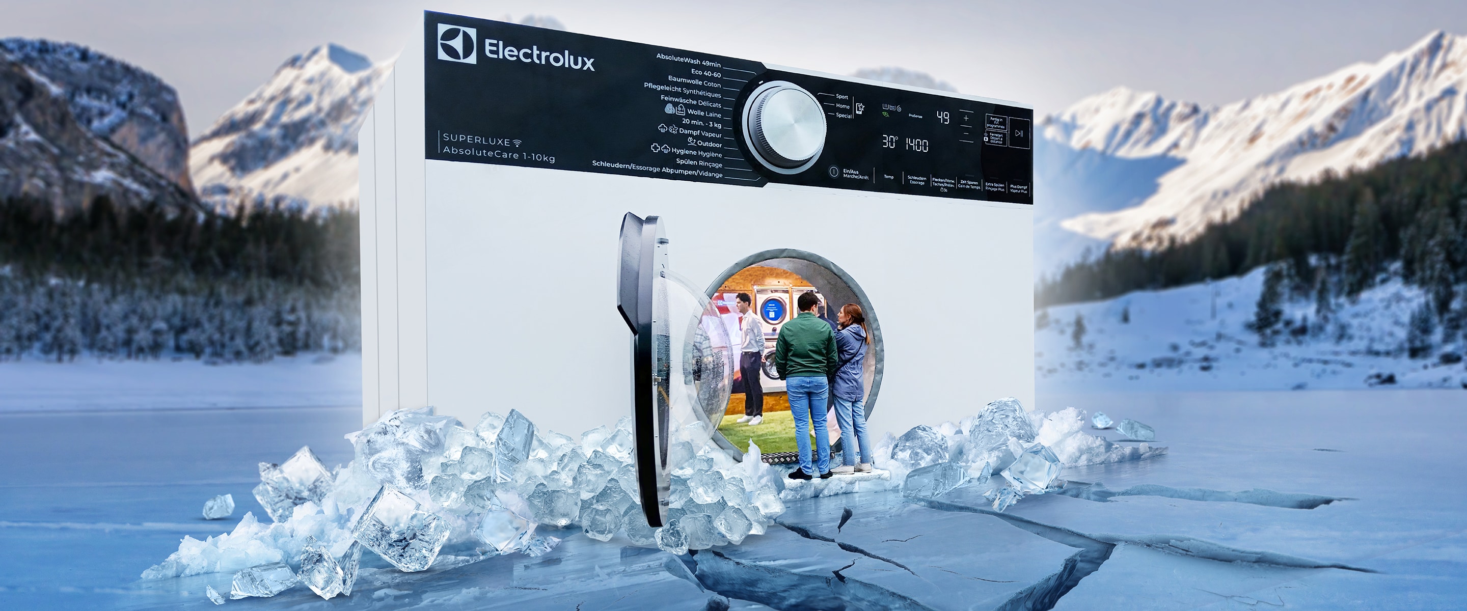 Roadshow: Die grösste Waschmaschine der Schweiz. Erleben Sie Innovationen.