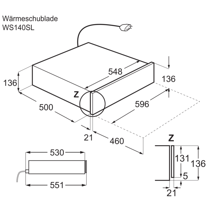 Electrolux - Wärmeschublade - WS140SL