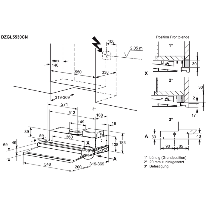Electrolux - Einbau-Hauben - DZGL5530CN