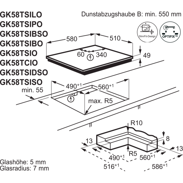 Electrolux - Induktionskochfeld - GK58TCIO