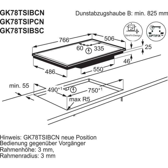 Electrolux - Induktionskochfeld - GK78TSIBSC