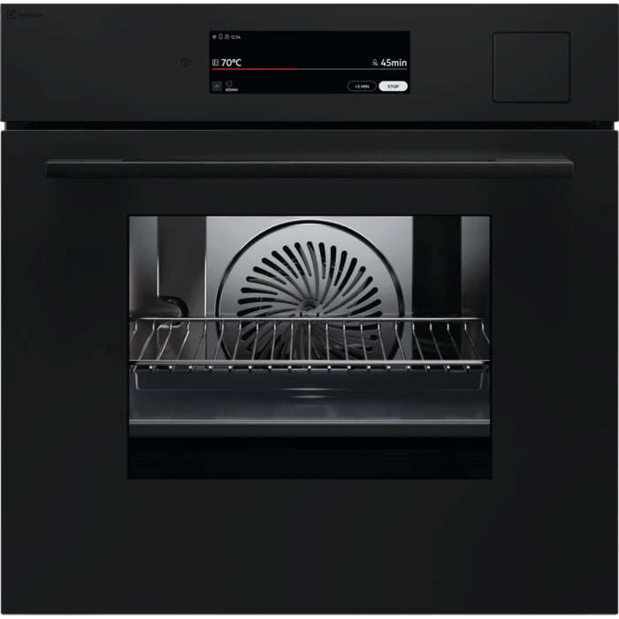 Einbaubackofen EURO Steam Multifunktions-Ofen Matt Schwarz