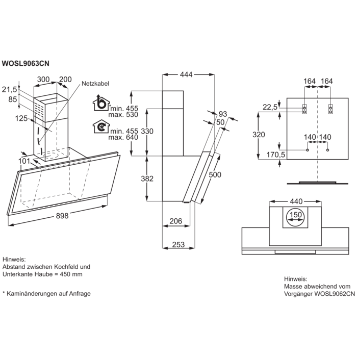 Electrolux - Dunstabzugshaube 90 cm - WOSL9063CN