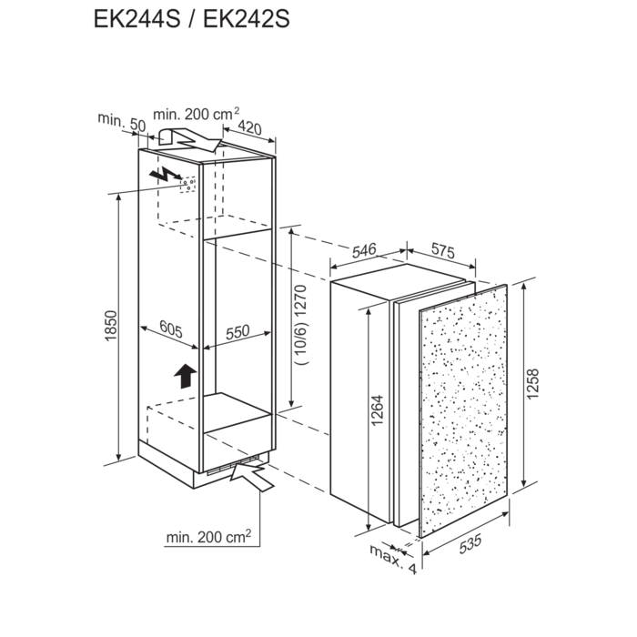 Electrolux - Einbau-Kühlgerät - EK244SRWE