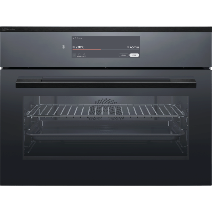 Forno da incasso Compact EURO Pirolisi BakingPlus nero effetto specchio