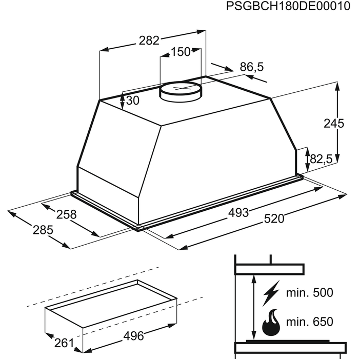 Electrolux - Einbau-Hauben - DBL5236CN