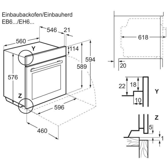 Electrolux - Einbau - Elektroherd - EH6L40XSW