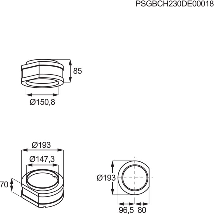 Installation Diagram with product measurements