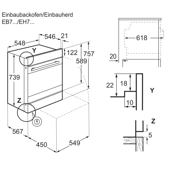 Electrolux - Einbau - Elektroherd - EH7L2BR