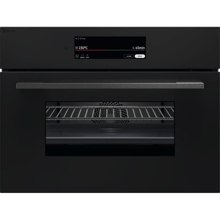 Einbaubackofen Compact EURO Pyrolyse BakingPlus Matt Schwarz