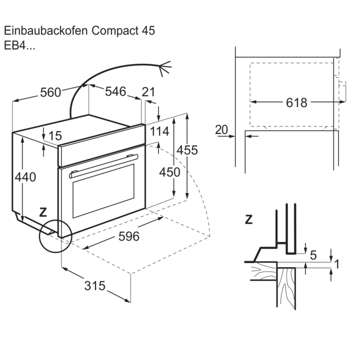 Electrolux - Backofen - EB4GL40SP