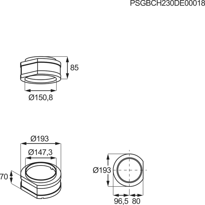 Installation Diagram with product measurements