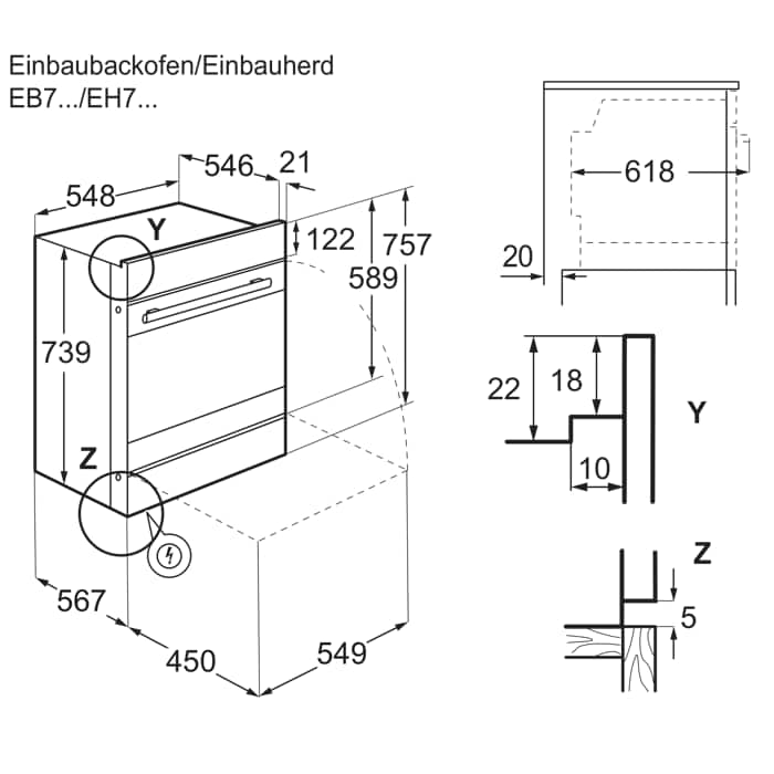 Electrolux - Einbau - Elektroherd - EH7L2BR
