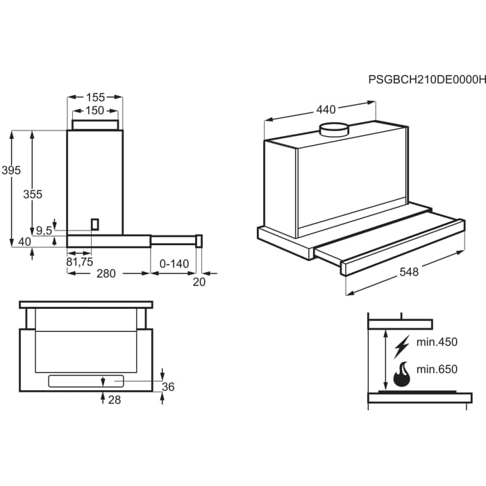 Electrolux - Einbau-Hauben - DAL5536WE