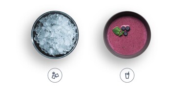 Crushed-Ice und Smoothie
