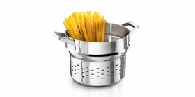 Der Suppentopf zum Kochen und Abgießen Ihrer Nudeln