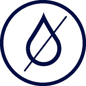 Symbole pas d'eau résiduelle