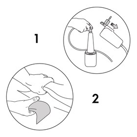 Containers with water and detergent