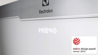 Nahaufnahme der PureBreeze Klimaanlage mit dem Logo des RedDot Design