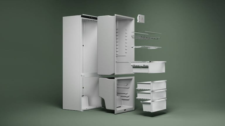 Kühlschrank aus recyceltem Kunststoff