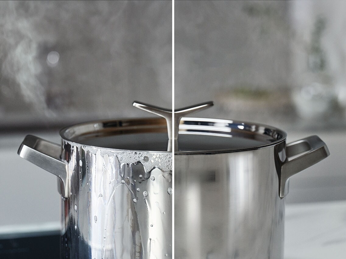 Vergleich des SenseBoil Überkochsensors mit einem Topf