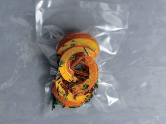 Sachets SousVide avec fruits et autres ingrédients