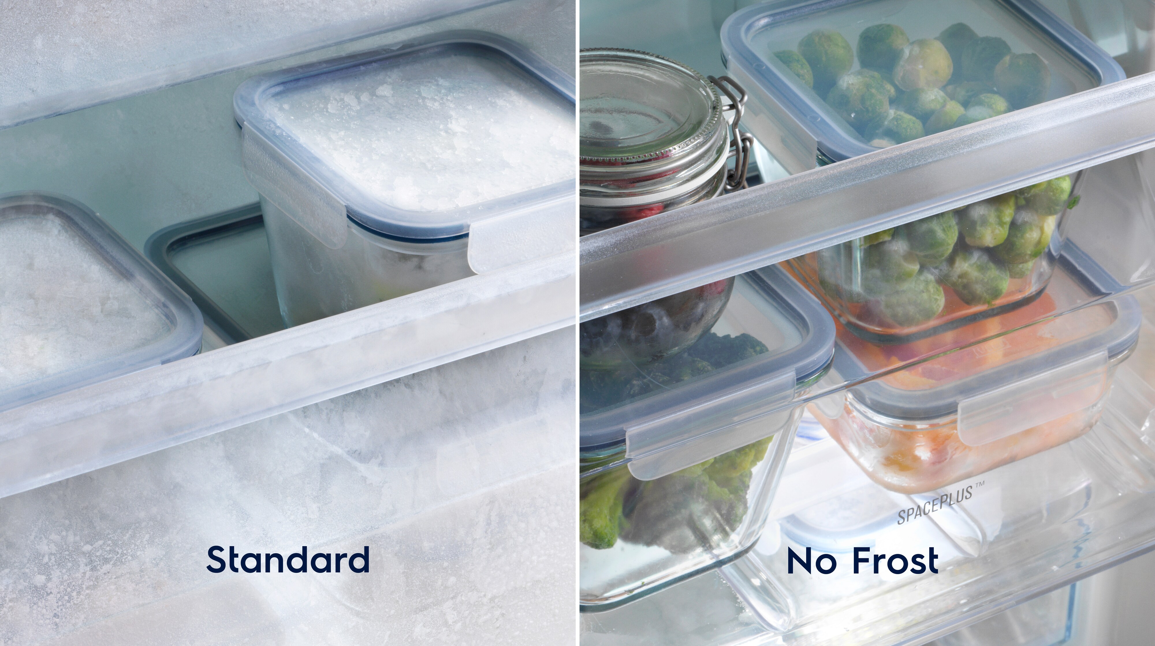 Kühlraumvergleich mit und ohne No Frost