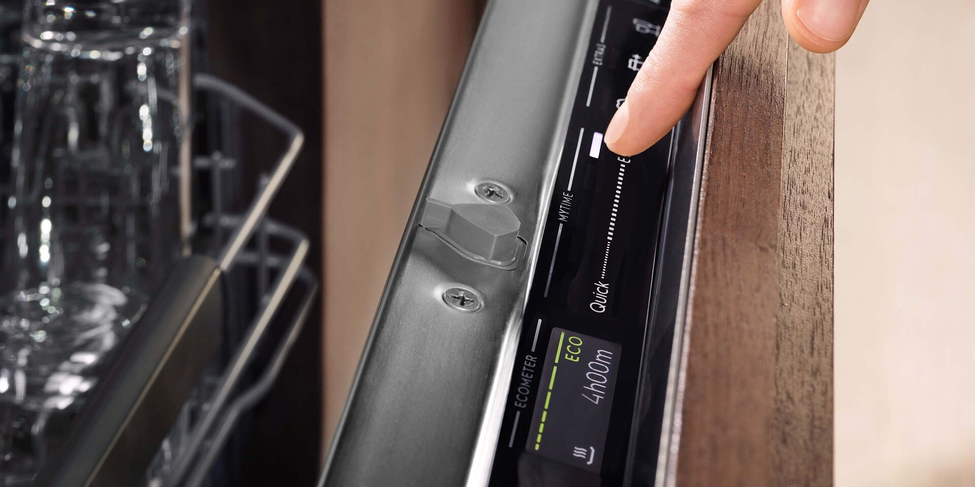 Finger bedient QuickSelect-Steuerung