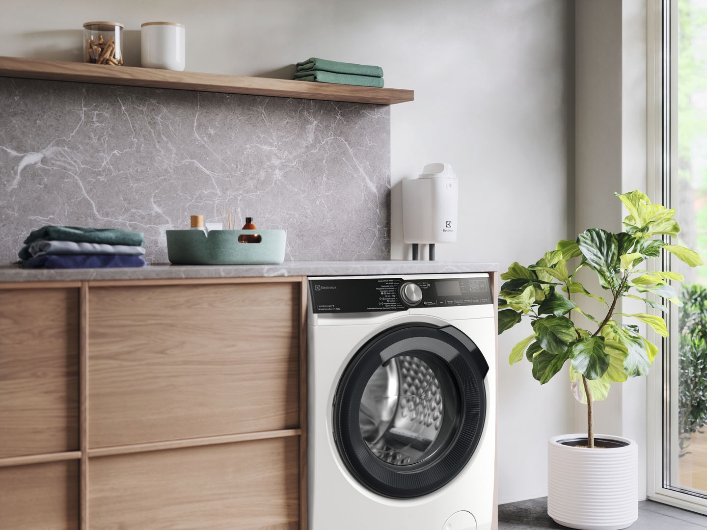 ProSteam® Waschmaschine in einer modernen Waschküche