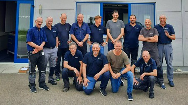 Teamfoto von Servicetechniker bei Electrolux Schweiz