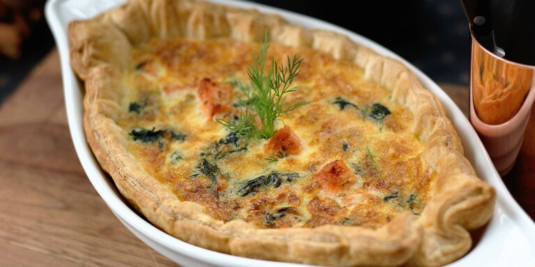 Quiche au saumon et aux épinards