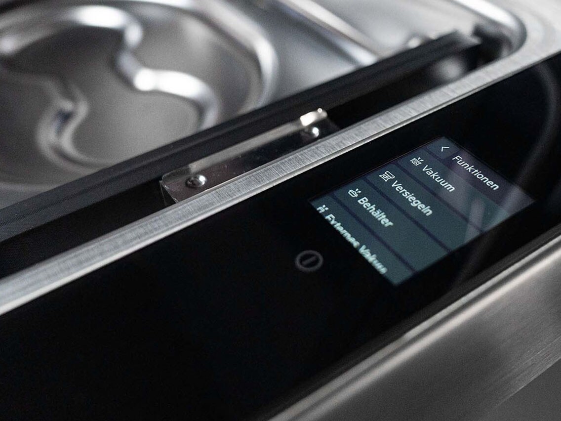 Vakuumierschublade mit einem Display